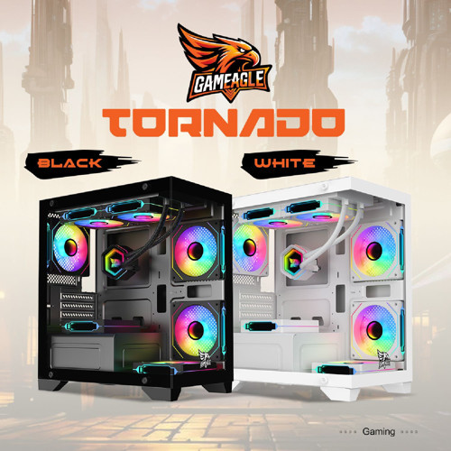 Tornado Beyaz 5×120 mm ARGB Fan 240 mm Sıvı Soğutma 750W 80+ Bronze PSU Gaming Kasa