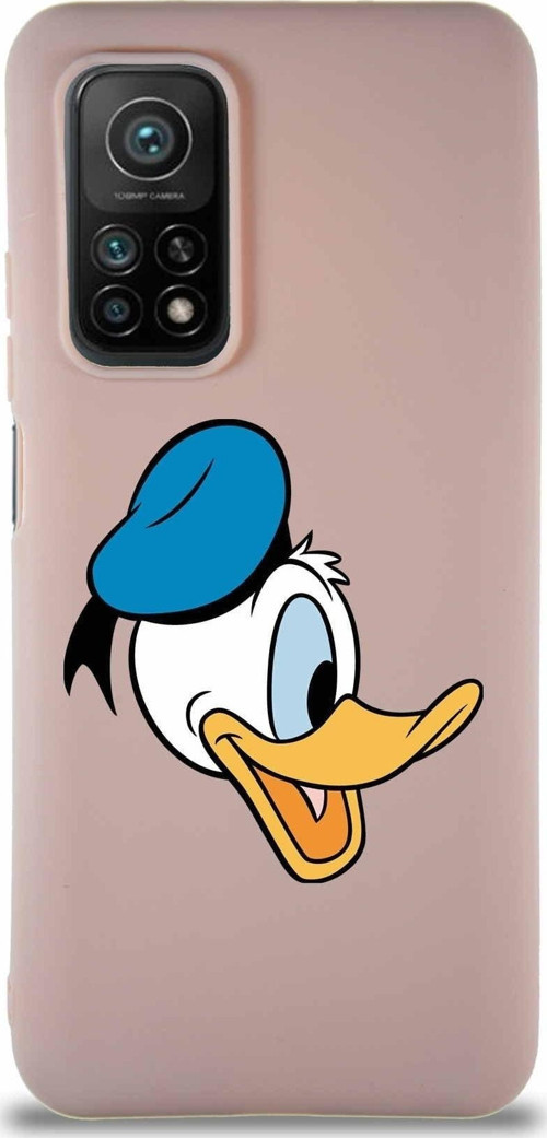 Xiaomi Mi 10T Pro Soft Premier Kapak Donald Duck-F Tasarımlı Silikon Kılıf - Pudra