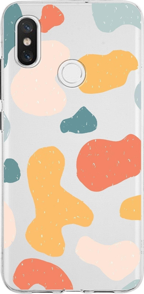 Xiaomi Mi 8 Uyumlu Kapak Grunge Tasarımlı Şeffaf Silikon Kılıf