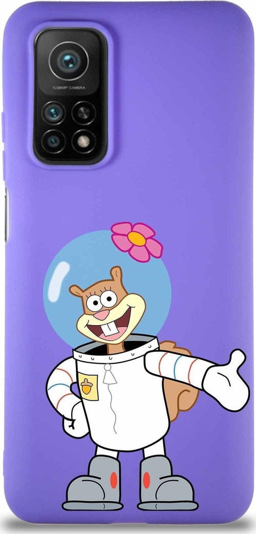 Xiaomi Mi 10T Pro Soft Premier Kapak Sandy Tasarımlı Silikon Kılıf - Mor