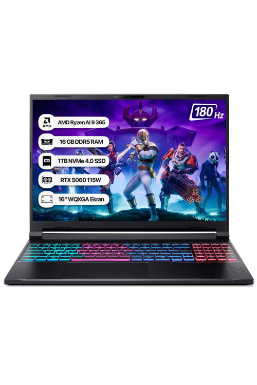 Nitro 16S NH.QXUEY.001 Ryzen AI 9 365 16GB 1TB SSD RTX5060-115W 180Hz 16 WQXGA Dos Taşınabilir Bilgisayar