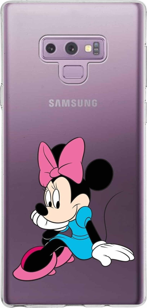 Samsung Galaxy Note 9 Kapak Minnie Mouse Tasarımlı Şeffaf Silikon Kılıf