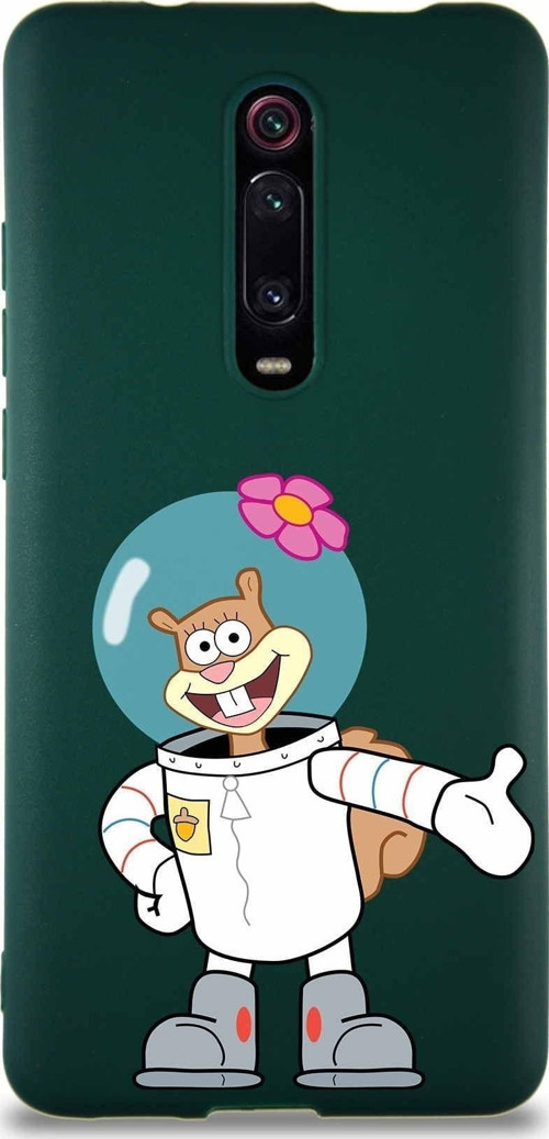 Xiaomi Mi 9T Pro Soft Premier Kapak Sandy Tasarımlı Silikon Kılıf - Yeşil