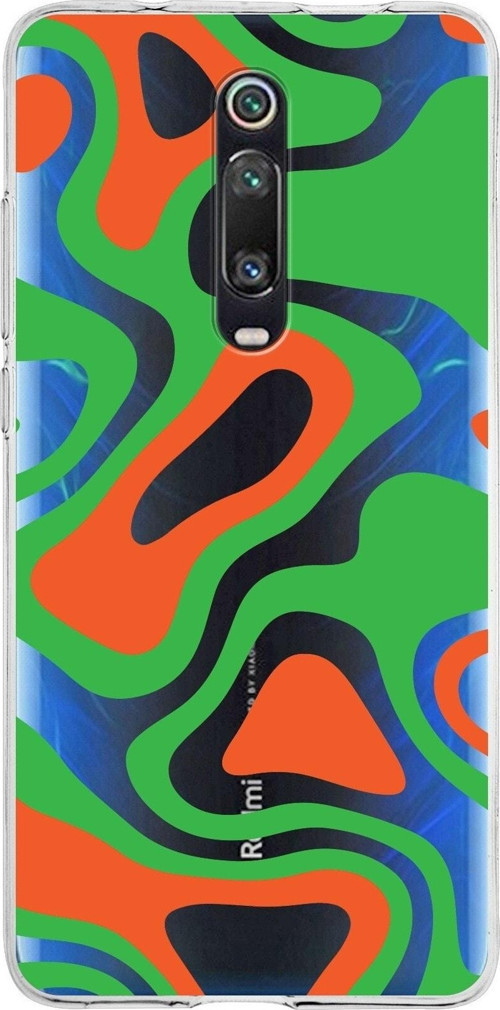 Xiaomi Mi 9T Pro Uyumlu Kapak Renkli Desen Tasarımlı Şeffaf Silikon Kılıf