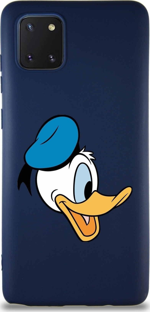 Samsung Galaxy Note 10 Lite Soft Premier Kapak Donald Duck-F Tasarımlı Silikon Kılıf - Lacivert