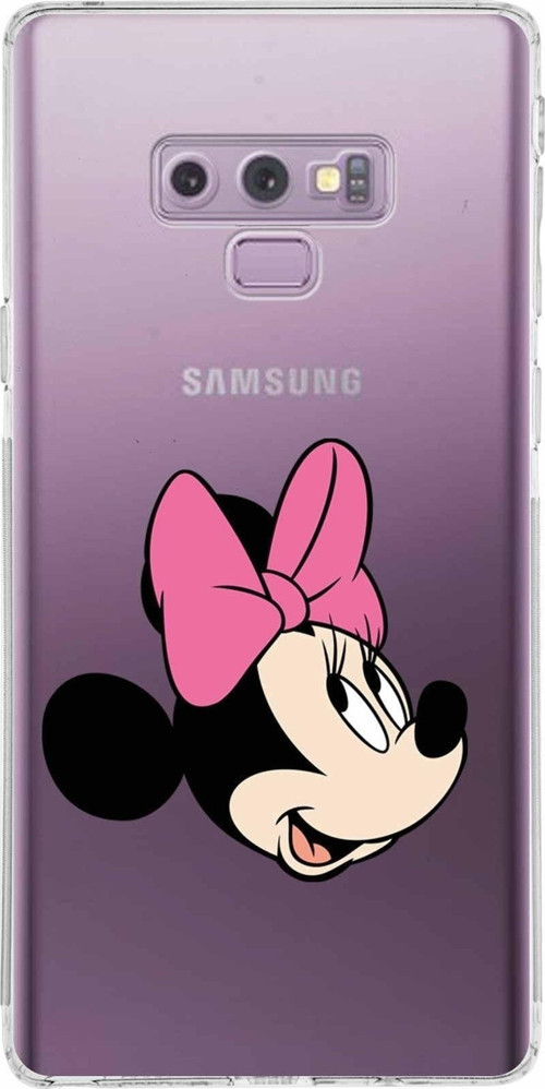 Samsung Galaxy Note 9 Kamera Korumalı Kapak Minnie Mouse Tasarımlı Şeffaf Kılıf