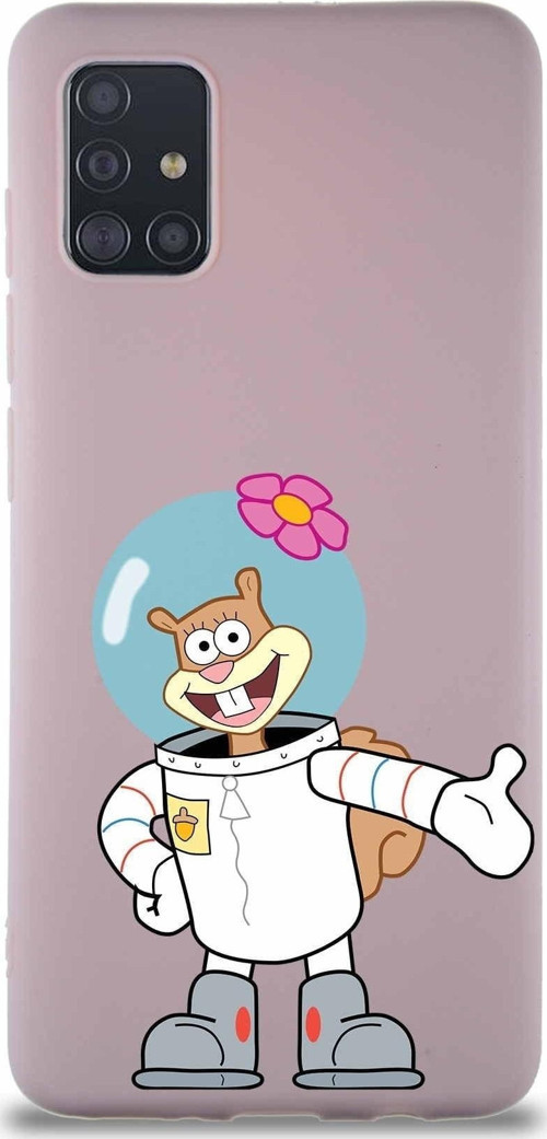 Samsung Galaxy M31S Soft Premier Kapak Sandy Tasarımlı Silikon Kılıf - Pudra