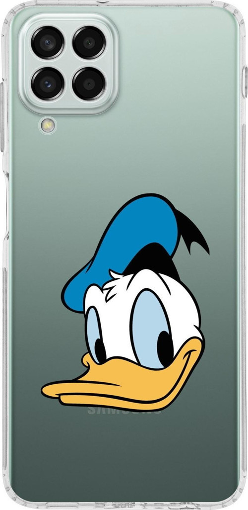 Samsung Galaxy M33 Kamera Korumalı Kapak Donald Duck Tasarımlı Şeffaf Kılıf