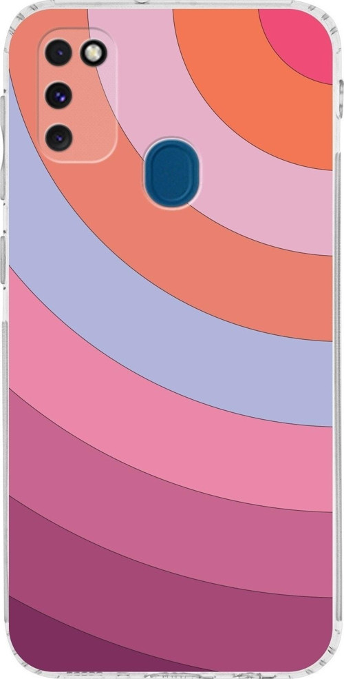 Samsung Galaxy M21 Kamera Korumalı Kapak Renk Cümbüşü Tasarımlı Şeffaf Kılıf