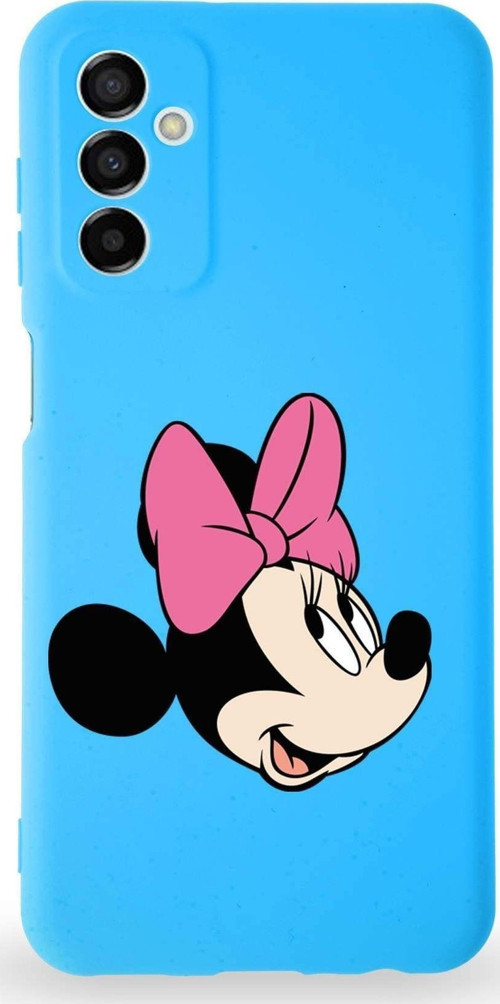Samsung Galaxy M23 Uyumlu Lansman Kılıf Altı Kapalı Içi Kadife Minnie Mouse-A Tasarımlı Kapak