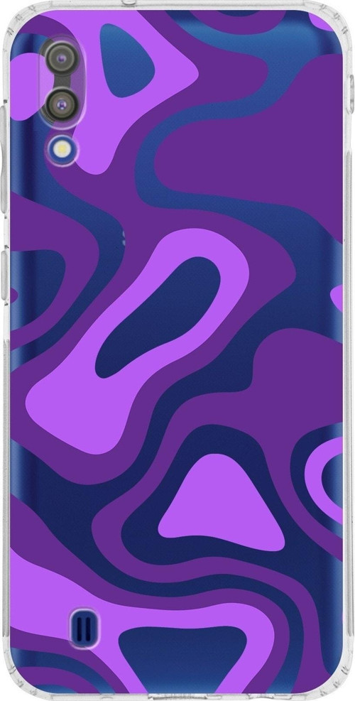 Samsung Galaxy M10 Kamera Korumalı Kapak Renkli Desen Tasarımlı Şeffaf Kılıf