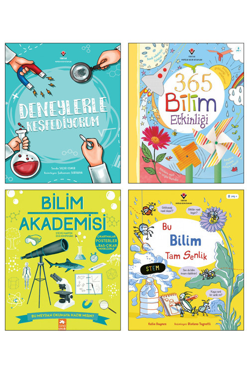 Deneylerle Keşfediyorum 365 Bilim Etkinliği Bilim Akademisi Steve Martin Bu Bilim Tam Senlik 4Lü Set