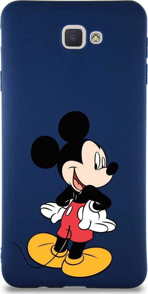 Samsung Galaxy J7 Prime 2 Soft Premier Kapak Mickey Mouse-D Tasarımlı Silikon Kılıf - Lacivert