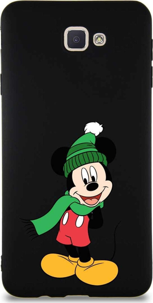 Samsung Galaxy J7 Prime 2 Soft Premier Kapak Mickey Mouse-G Tasarımlı Silikon Kılıf - Siyah