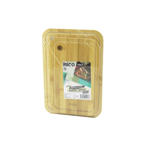 2PCS SETOVAL KENARLI - YUVARLAK DELİKLİ AHŞAP BAMBU KESİM PANOSU - KESME TAHTASI 18X28X1CM--22X32X1CM (5060)