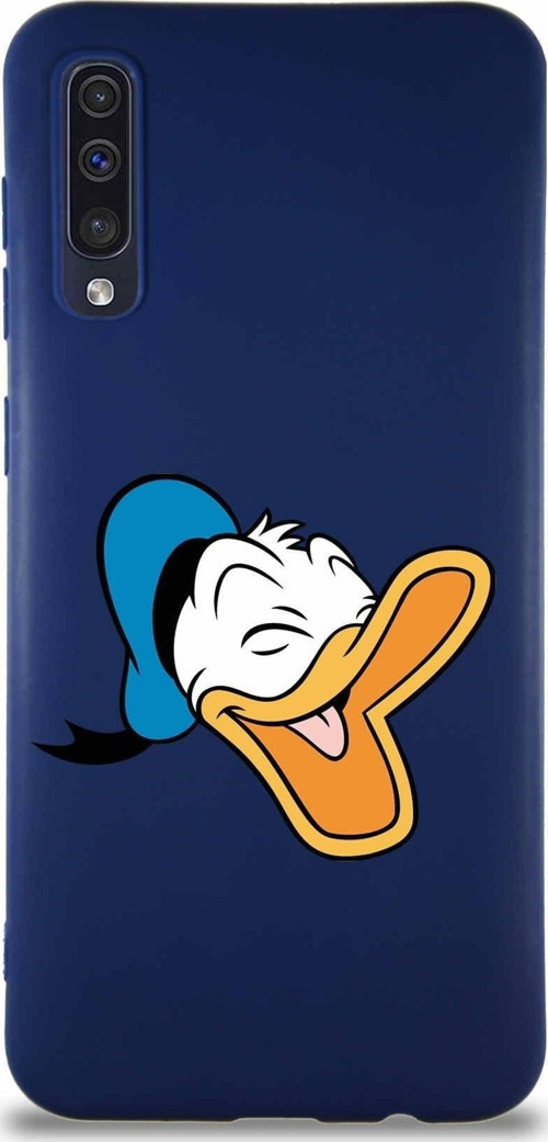 Samsung Galaxy A50S Soft Premier Kapak Donald Duck-E Tasarımlı Silikon Kılıf - Lacivert