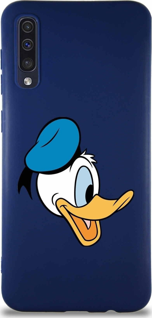 Samsung Galaxy A30S Soft Premier Kapak Donald Duck-F Tasarımlı Silikon Kılıf - Lacivert