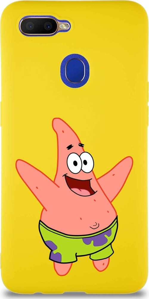 Oppo Ax7 Soft Premier Kapak Patrick Yıldız Tasarımlı Silikon Kılıf - Sarı