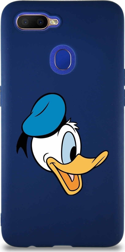 Oppo A5S Soft Premier Kapak Donald Duck-F Tasarımlı Silikon Kılıf - Lacivert