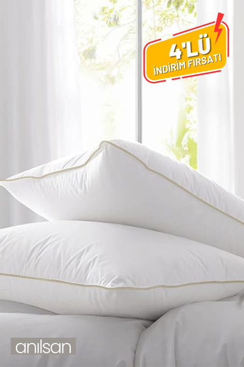 4'lü Nano Jel Yastık, 50x70cm , 1200gr - Otel Yastığı - Sağlıklı Uyku Için En Iyi Yastık Seçeneği
