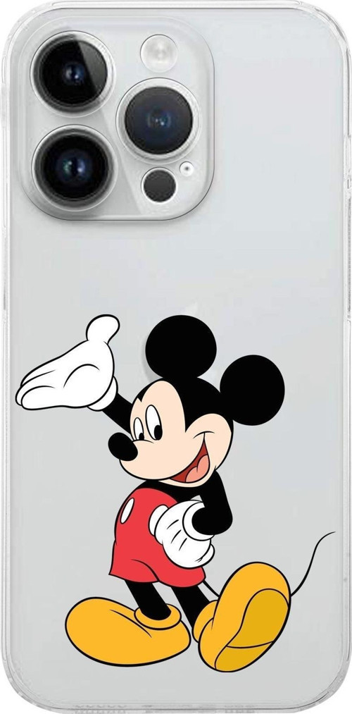 Apple Iphone 14 Pro Max Uyumlu Kamera Korumalı Kapak Mickey Mouse Tasarımlı Şeffafkılıf