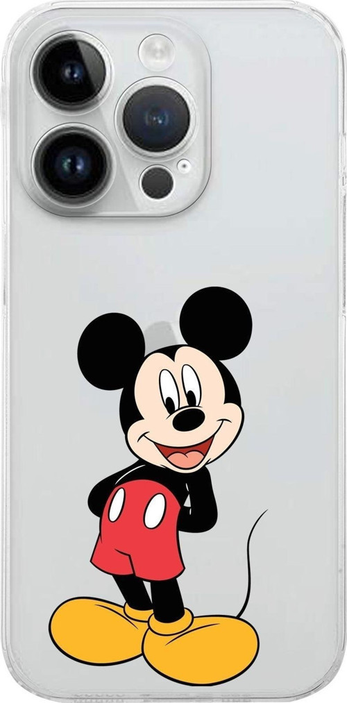 Apple Iphone 14 Pro Max Uyumlu Kamera Korumalı Kapak Mickey Mouse Tasarımlı Şeffafkılıf