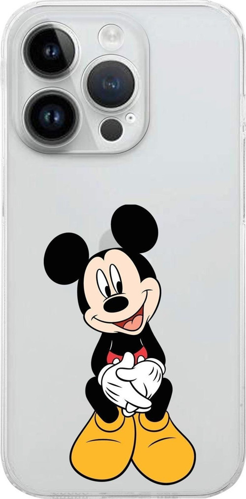 Apple Iphone 14 Pro Max Uyumlu Kamera Korumalı Kapak Mickey Mouse Tasarımlı Şeffafkılıf