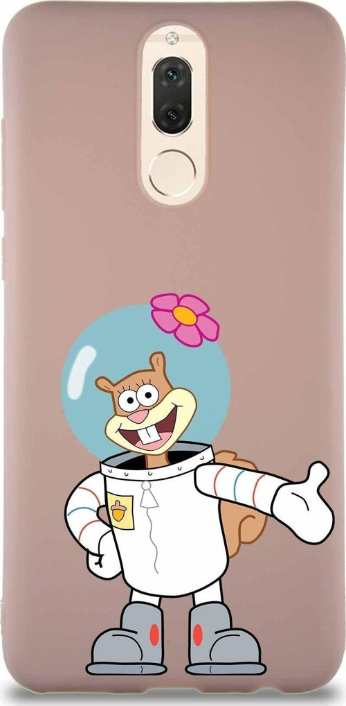 Huawei Mate 10 Lite Soft Premier Kapak Sandy Tasarımlı Silikon Kılıf - Pudra