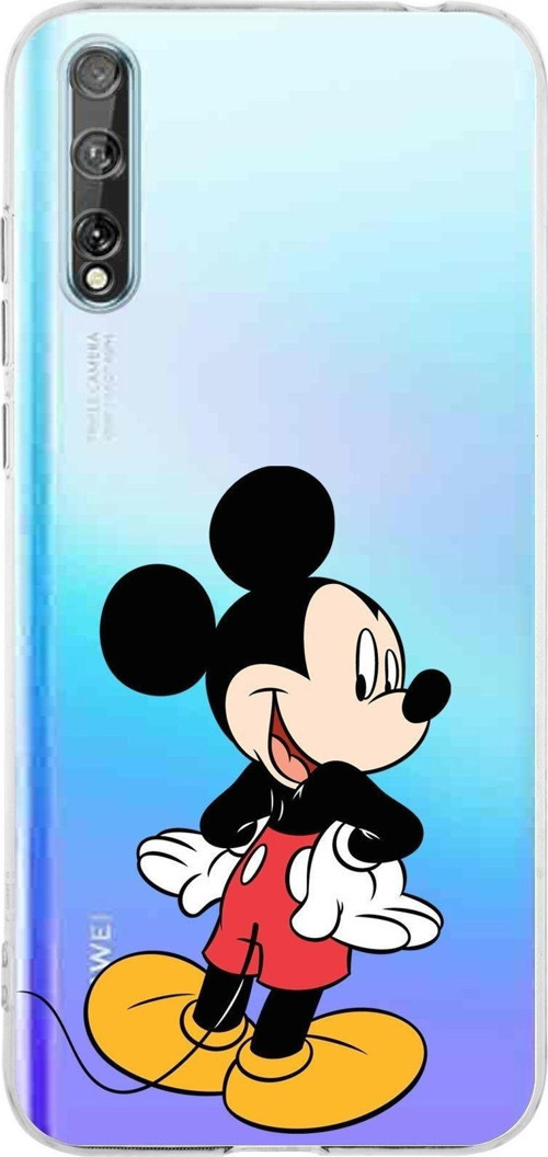 Huawei P Smart S Kamera Korumalı Kapak Mickey Mouse Tasarımlı Şeffaf Kılıf