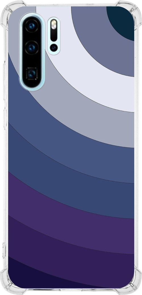 Huawei P30 Pro Köşe Korumalı Antişok Kapak Renk Cümbüşü Tasarımlı Şeffaf Kılıf