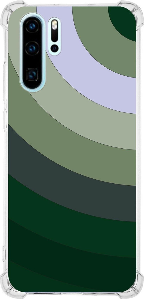 Huawei P30 Pro Köşe Korumalı Antişok Kapak Renk Cümbüşü Tasarımlı Şeffaf Kılıf