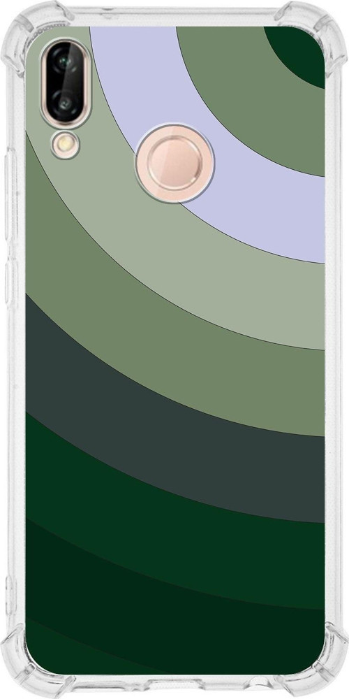 Huawei P20 Lite Köşe Korumalı Antişok Kapak Renk Cümbüşü Tasarımlı Şeffaf Kılıf