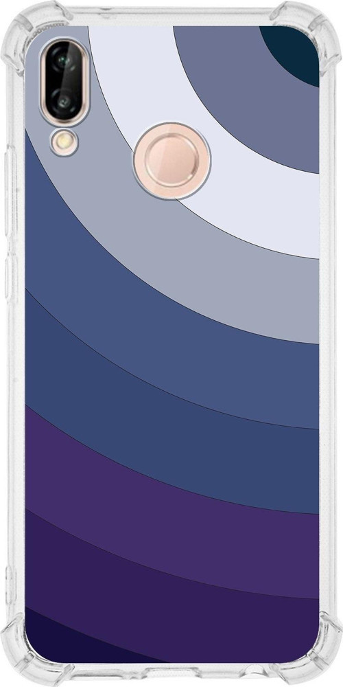 Huawei P20 Lite Köşe Korumalı Antişok Kapak Renk Cümbüşü Tasarımlı Şeffaf Kılıf