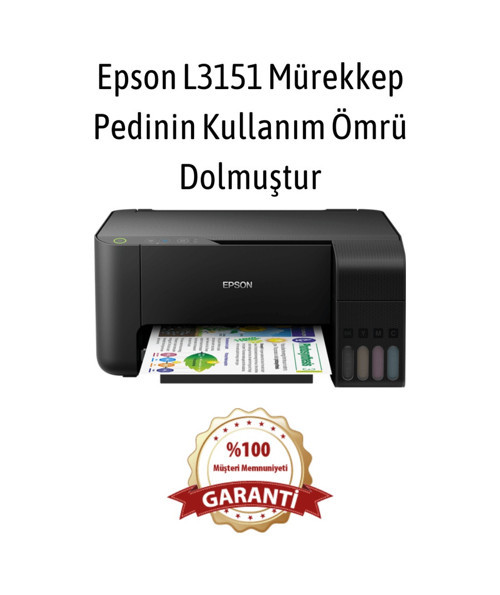 L3151 Atık Mürekkep Pedi Resetleme