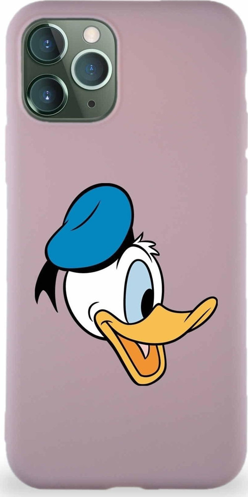 Iphone 11 Pro Soft Premier Uyumlu Donald Duck-F Tasarımlı Silikon Kılıf - Pudra