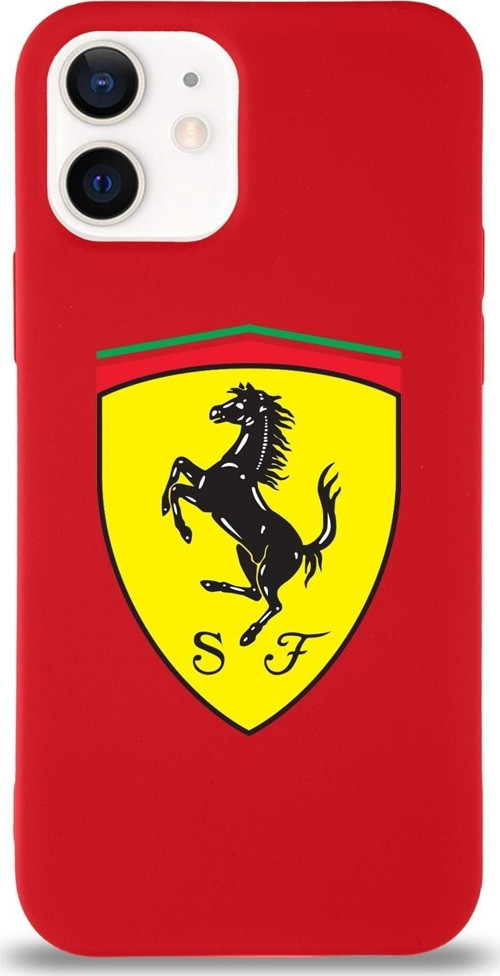 Iphone 12 Uyumlu Lansman Kılıf Ferrari Tasarımlı Altı Kapalı Içi Kadife Kaplı Kapak