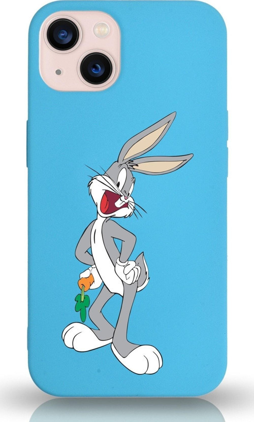 Iphone 13 Mini Lansman Uyumlu Bugs Bunny Tasarımlı Altı Kapalı Içi Kadife Kaplı Kapak