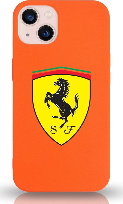 Iphone 13 Mini Uyumlu Lansman Kılıf Ferrari Tasarımlı Altı Kapalı Içi Kadife Kaplı Kapak