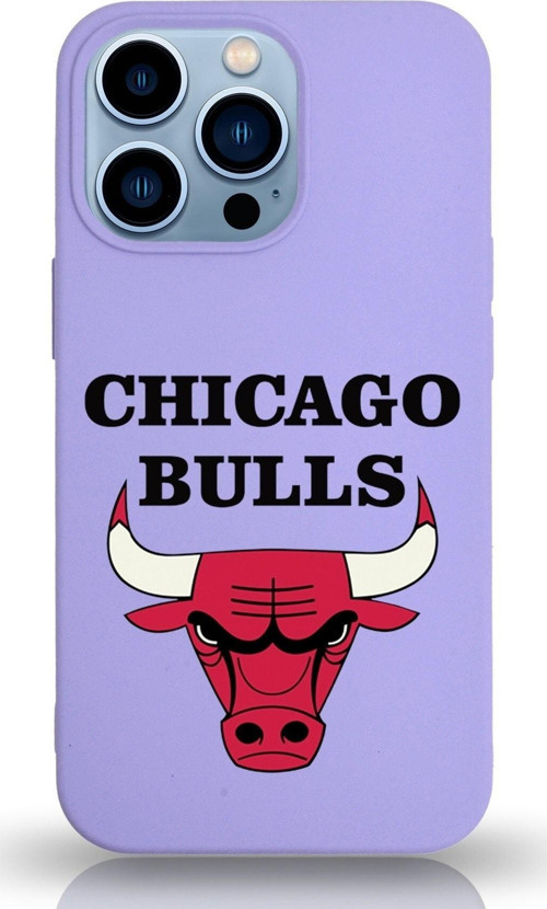 Iphone 13 Pro Lansman Uyumlu Kılıf Chicago Bulls Tasarımlı Altı Kapalı Içi Kadife Kaplı Kapak