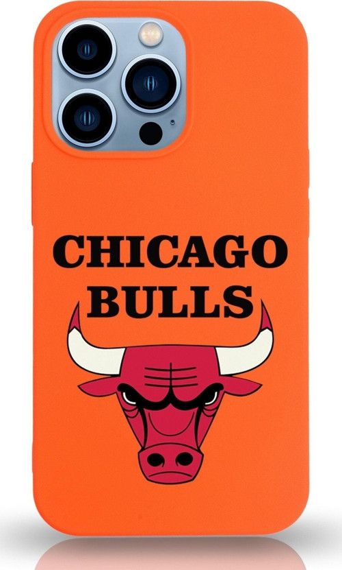 Iphone 13 Pro Max Lansman Uyumlu Kılıf Chicago Bulls Tasarımlı Altı Kapalı Içi Kadife Kaplı Kapak