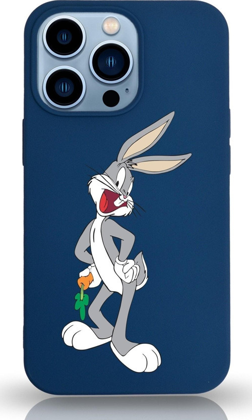 Iphone 13 Pro Max Uyumlu Lansman Kılıf Bugs Bunny Tasarımlı Altı Kapalı Içi Kadife Kaplı Kapak