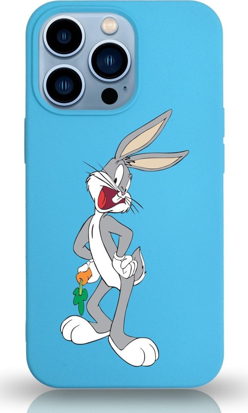 Iphone 13 Pro Max Uyumlu Lansman Kılıf Bugs Bunny Tasarımlı Altı Kapalı Içi Kadife Kaplı Kapak