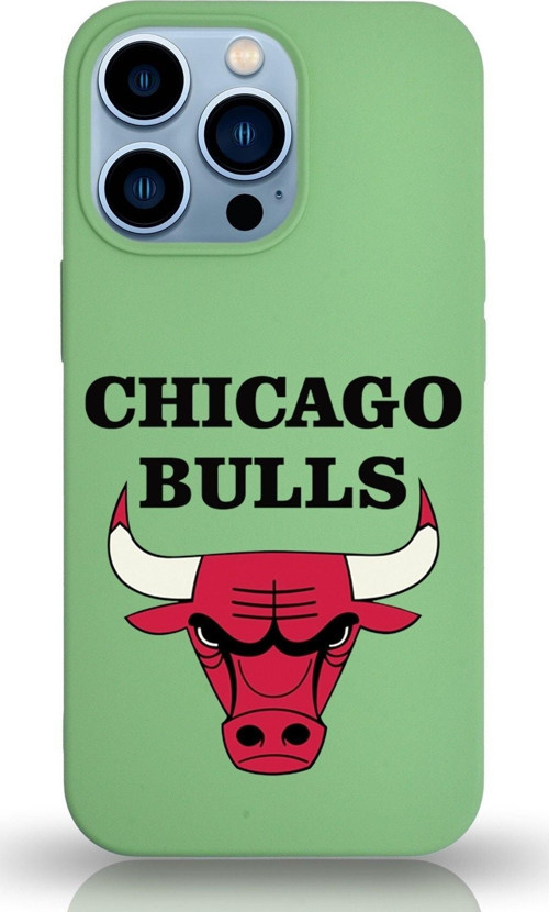 Iphone 13 Pro Uyumlu Lansman Kılıf Chicago Bulls Tasarımlı Altı Kapalı Içi Kadife Kaplı Kapak