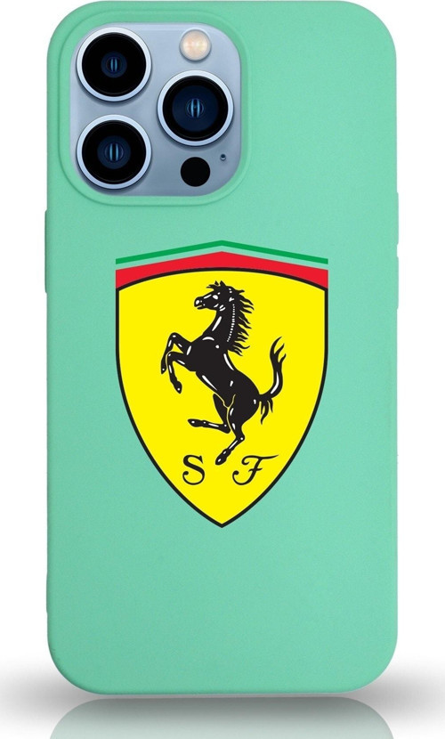 Iphone 13 Pro Uyumlu Lansman Kılıf Ferrari Tasarımlı Altı Kapalı Içi Kadife Kaplı Kapak