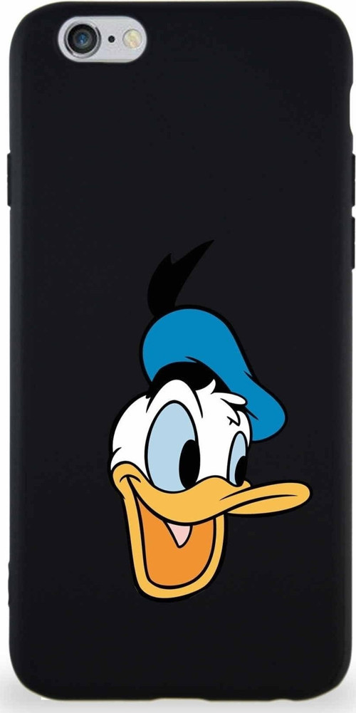 Iphone 6S Uyumlu Soft Premier Kapak Donald Duck-A Tasarımlı Silikon Kılıf - Siyah