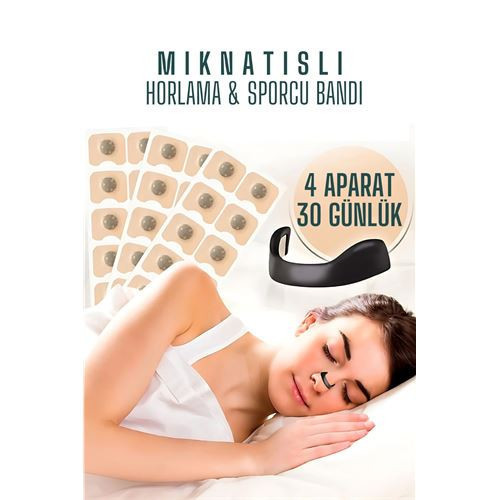 Manyetik Burun Bandı - 30 GÜNLÜK Sporcu Burun Bandı - Horlama Önleyici Azaltıcı - 4 Farklı Boyut