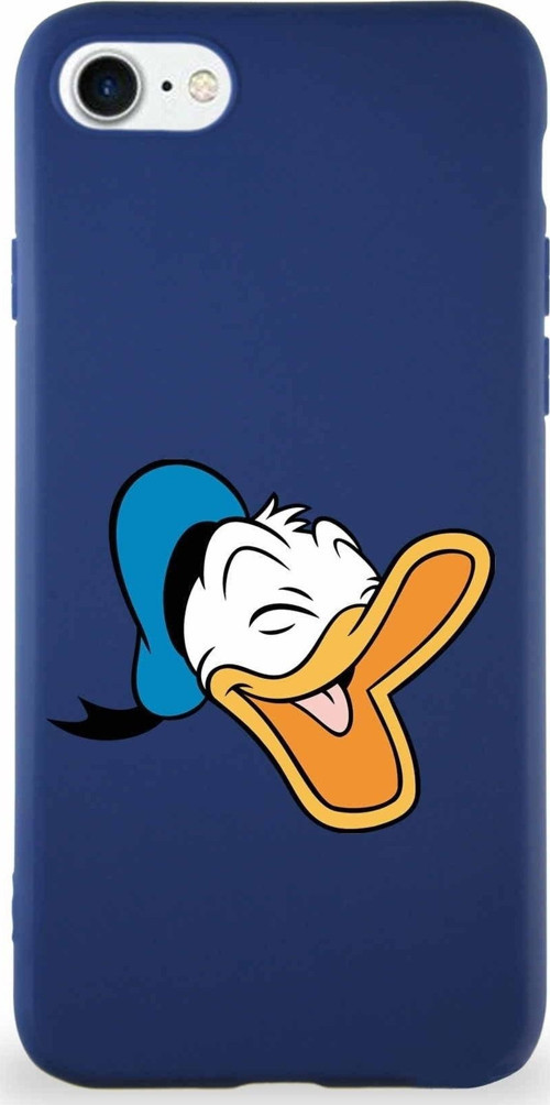 Iphone 8 Uyumlu Soft Premier Kapak Donald Duck-E Tasarımlı Silikon Kılıf - Lacivert