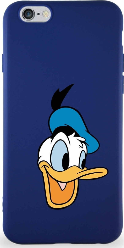 Iphone 6S Uyumlu Soft Premier Kapak Donald Duck-A Tasarımlı Silikon Kılıf - Lacivert