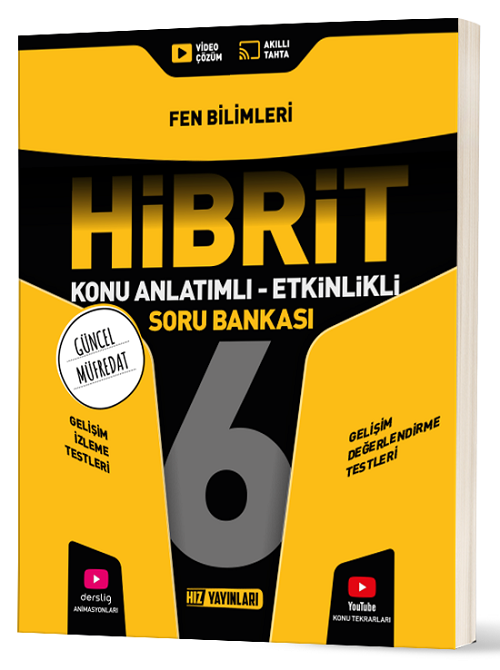 Hız Yayınları 6. Sınıf Fen Bilimleri Hibrit Konu Anlatımlı Etkinlikli Soru Bankası