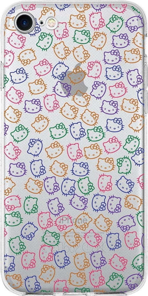 Iphone Se 2022 Uyumlu Kapak Hello Kitty Tasarımlı Şeffaf Silikon Kılıf